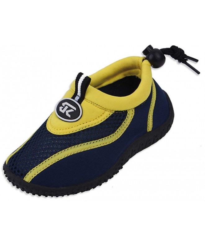 Water Shoes Kids' Quick Dry Closed Toe Slip-On Mesh Non-Slip Drawstring Water Shoe (Toddler/Little Kid/Big Kid) - Yellow - CL...