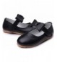 Oxfords Girl's Bowknot Genuine Leather Ankle Strap Oxford Princess Shoes - Black - C712H2LFF0L $32.31