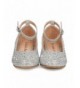 Sandals Girls Glitter Rhinestone Wedge - Silver - CR12O35OQZK $51.98