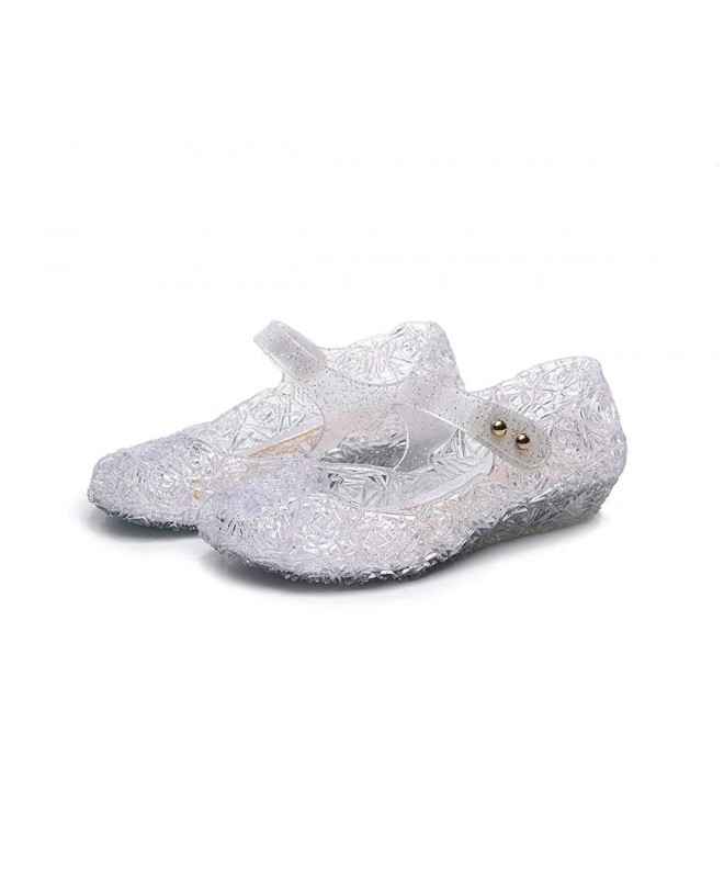 Sandals Princess Girls Sandals Jelly Mary Jane Dance Party Cosplay Shoes for Kids Toddler - G-silver - CD18ITWILXX $28.75