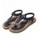 Sandals Bohemian Glitter Summer Flat Sandals Thongs Flip Flop Shoes Pink - Navy - C4185YGEQ4M $39.84