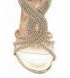 Sandals Girls Strappy Rhinestone Sandal - Gold Glitter - CY185DMX3WX $40.87