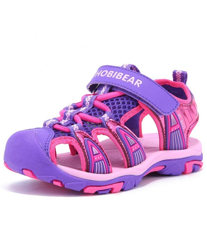 Sandals Boys Girls Sport Water Sandals Closed-Toe Outdoor(Toddler/Little Kid/Big Kid) - Purple - CI18OWL9NL3 $44.90