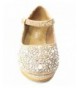 Sandals SF Riley-79K Girls Youth Pageant Jewel Rhine Stone Mary Jane High Heel Dress Shoes - Champagne-58k - C3180AR2ED8 $47.15