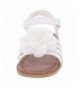 Sandals Girls' Melanie Flower Sandal - White - CR12CVKM34T $24.21