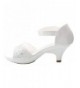 Sandals Girls Sparkly Rhinestone Kitten Heel Platform Dress Sandals (Toddler/Little Girl) - White - CM17XHNXNWK $42.40