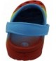 Sandals Boy's and Girl's Tie Dye Colorful Drainage Clog Sandal with Backstrap - 4 Color Combinations - Blue Tie Dye - CR18EOI...