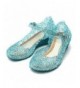 Sandals Princess Girls' Cute Sparkle Sandals Fancy Dress Up Jelly Party Dancing Cosplay Shoes - Blue - CO18K6YRMZW $55.13