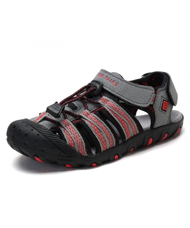 Sandals Boys & Girls Toddler/Little Kid/Big Kid 171111-K Outdoor Summer Sandals - Grey Red - C9188HGOMSL $42.64