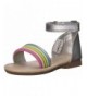 Sandals Kids Gene Girl's Fashion Sandal - Silver - CI18664LI8H $29.13