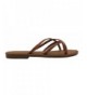 Sandals Fashion Women's Flip Flops Criss Cross Strappy Summer Sandal Flat Thong Straps - Tan-1 - CH18D5LX7SX $25.88