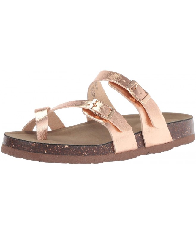 Sandals Kids' Jbeached Flat Sandal- - Rose Gold - CC18722IYYO $57.70