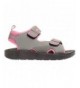 Sandals Girls Double Adjustable Strap Lightweight Sandals Grey & Pink (See More Colors and Sizes) - Grey/Pink - C21833Q6AQ5 $...