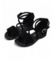 Sandals Kids Girl's Flat Sandals Open Toe Ankle Strap Fashion Gladiator Sandals(Toddler/Little Kid/Big Kid) - A-black - CP18N...
