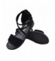 Sandals Kids Girl's Flat Sandals Open Toe Ankle Strap Fashion Gladiator Sandals(Toddler/Little Kid/Big Kid) - A-black - CP18N...
