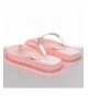 Sandals Kids LED Lighted Flip-Flop Sandals with Double USB Recharging Cable - Pink - CL18L4O89IL $34.62