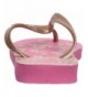 Sandals Kids Flores Sandal Flip Flop - Shocking Pink/Rose Gold - CG1860Q059G $30.11
