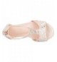 Sandals Girls' Open Toe T-Strap Glitter Crystal Rhinestone Low Heel Sandal (Toddler/Little Kid/Big Kid) - Champagne - CZ18KYZ...