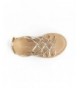 Sandals Kids Girl's Edina Metallic Strappy Sandal - Gold - CG18EL6NQ06 $57.78