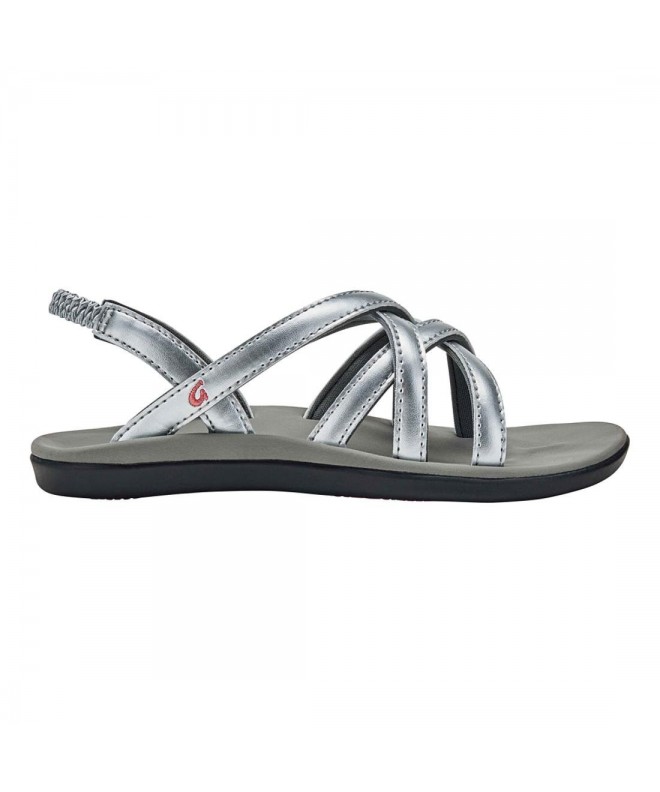 Sandals Kalapu Girl's Sandals - Silver/Pale Grey - C41847DGSXD $59.46