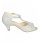 Sandals Girls Glitter & Stone Sandal with Memory Foam Insole - Silver - CE18DU9RG45 $43.71