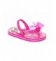 Sandals Minnie Mouse Toddler Little Girls Flip Flop Beach Sandals Glittery Jelly Bow - CF18CKGAZTK $40.44