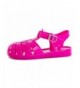 Sandals Girls Retro Jelly Buckle Closure Slingback Cloused Toe Sandals (Toddler) - Hot Pink - C012BNTTHM5 $31.06