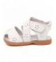 Sandals Toddler Girls Leather Closed Toe Gladiator Sandals - White - CJ1824X87S2 $29.28