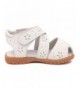 Sandals Toddler Girls Leather Closed Toe Gladiator Sandals - White - CJ1824X87S2 $29.28