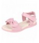 Sandals Girl's Open Toe Flat Sandal Bowknot Strap Princess Dress Shoes (Toddler/Little Kid/Big Kid) - Pink - C718CXG93MD $31.94