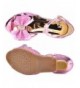 Sandals Princess Wedding Rhinestone Heels Shoes Sequin Sandals for Little Girls Dress Up - Pink-1778 - CD18NS92MTT $42.45