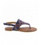 Sandals Girl's T-Strap Glitter Thong Sandals (Little Kid - Big Kid) - Denim Multi - CF18EME6A9O $30.71