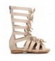Sandals Children Girls Roman Zipper Bowknot Knee-High Gladiator Sandals Summer Boots - Beige - C7182MKQC89 $42.79