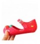 Sandals Girls Pineapple/Cherry Jelly Sandals Kids Mini Mary Jane Flats for Toddler - Red - CJ18NSG6IZG $28.99