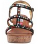 Sandals Kids' Jjewella Wedge Sandal - Black/Multi - C718HZ94XCY $73.68