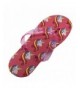 Sandals Unicorn and Rainbows Flip Flops for Girls - Dark Pink - CP18ELL8KAZ $23.03