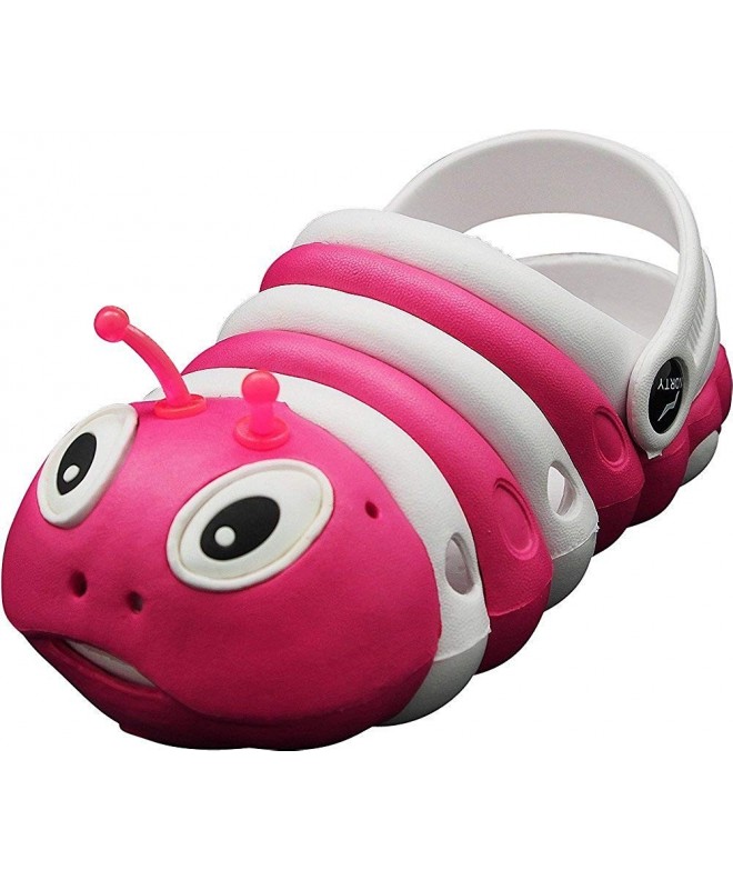 Sandals Toddler Kids Bug Caterpillar Clog Sandal & Walking Slipper for Boys and Girls - White/Pink - C818GZTM6Y8 $23.70