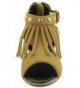 Sandals Girl's Open Toe Fringe Sandal - Ginger - CT17Y0DEDX2 $30.80
