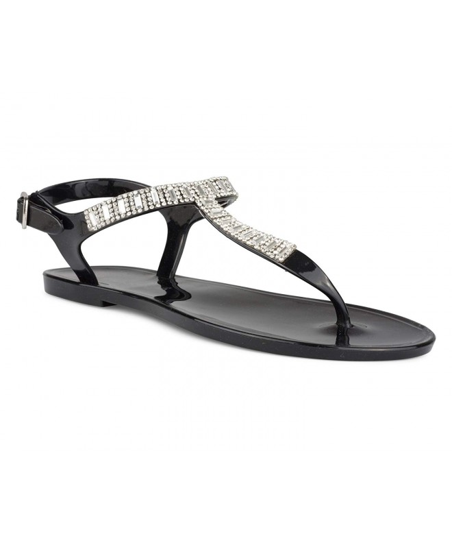Sandals Girls Rhinestone and Beaded Ankle Strap Sandal - Black - C41884W0SA5 $19.93