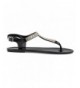 Sandals Girls Rhinestone and Beaded Ankle Strap Sandal - Black - C41884W0SA5 $19.93