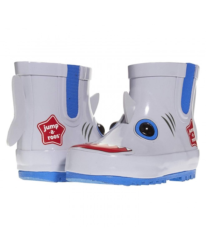 Boots Sharky Short Kids Rain Boots for Boys - Galoshes for Kids - Many Sizes - Grey - CR18HOSNRY0 $46.14
