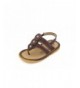 Sandals Brown Flower Thong Toddler Girl Squeaky Sandals Shoes - CT12CDOG8O9 $46.56