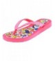 Sandals Girls Fashion Flip Flops with Happy Emojis Print - Pink Rainbow - CV18EY0RR6O $27.05