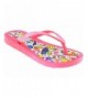 Sandals Girls Fashion Flip Flops with Happy Emojis Print - Pink Rainbow - CV18EY0RR6O $27.05