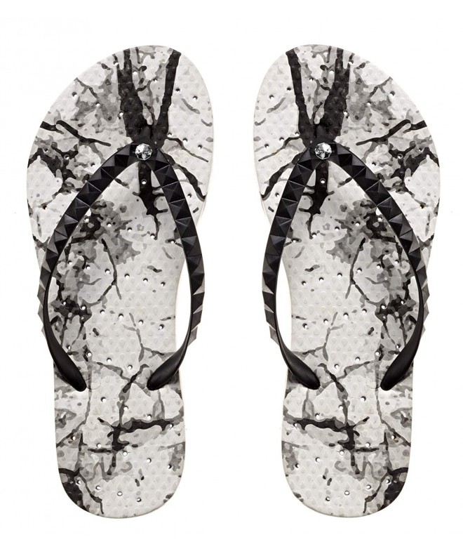 Sandals Girls Antimicrobial Shower Sandals - White Marble Wrap - CP180DCAYUH $49.64