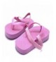 Sandals Solid Toddler Girls Flip Flops with Backstrap - Pink - CU18D94252E $20.77
