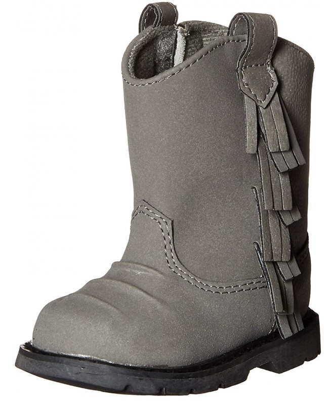 Boots Western Fringe Toddler Boot - Grey - C012DZB08YF $60.40