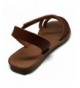 Sandals Womens Slip on Over The Toe Cross Strap with Elastic Sandal Flat - Tan - CT180NKH8IT $25.82