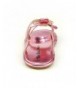 Sandals Girl's Bow T-Strap Sandal - Metallic Pink - CW122TJGU55 $25.77