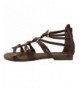 Sandals Girls Kids Gladiator Strappy Summer Sandals - Tan - CR18CGLOX4Z $32.21